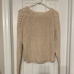 Billabong Women's See Ya Cream Open-Knit Sweater